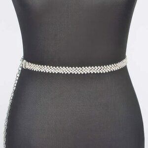 Rhinestone Plus Size Chain Belt